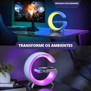 SMART STATION LUMINÁRIA RGB+CAIXA BLUETOOTH+CARREGADOR SEM FIO 15W